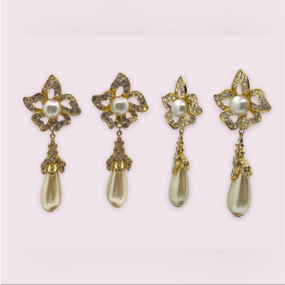 Retro Costume Jewelry Statement Earrings Lot - Picture 6 of 9